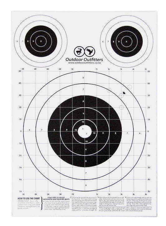 OO A3 Large Paper Target Black & White 10pack